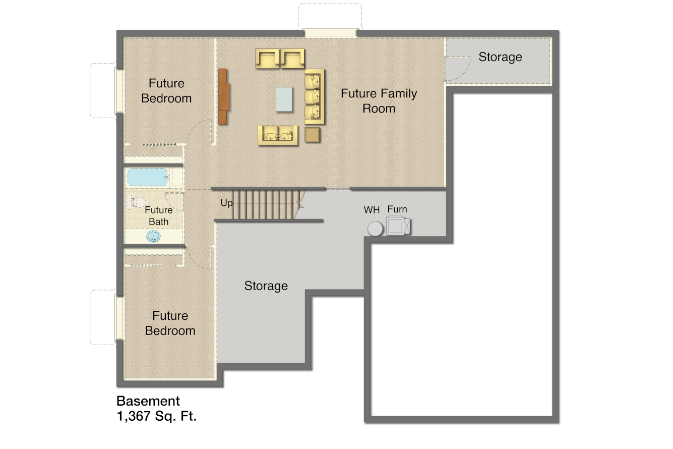 Updwell Homes_Concord M_20240617_BASEMENT FLOOR